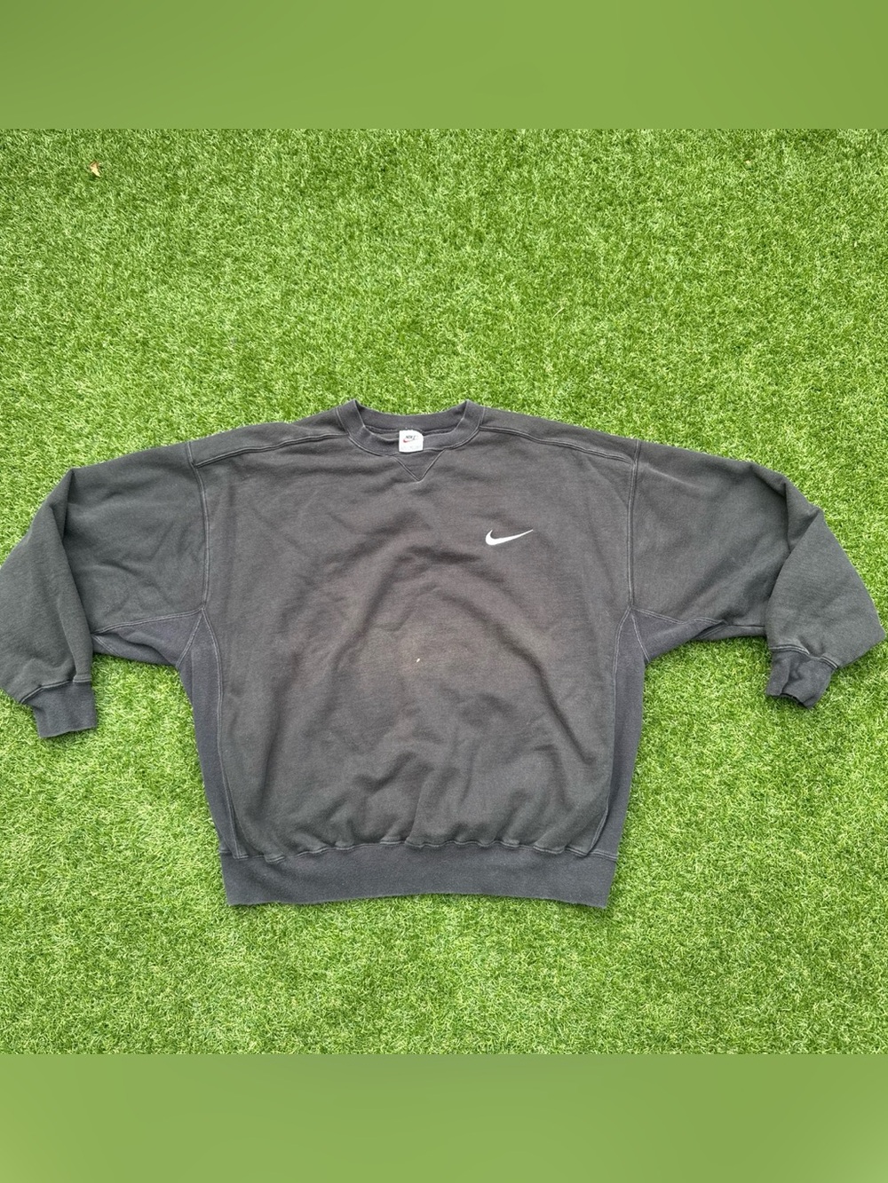 Nike Black Men’s Crewneck Sweatshirt with White Swoosh
